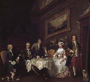 William Hogarth Strode family oil painting on canvas